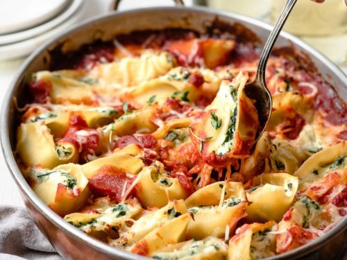 spinach and cheese stuffed shells recipe