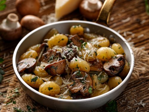 Toasted Gnocchi with Mushrooms Recipe