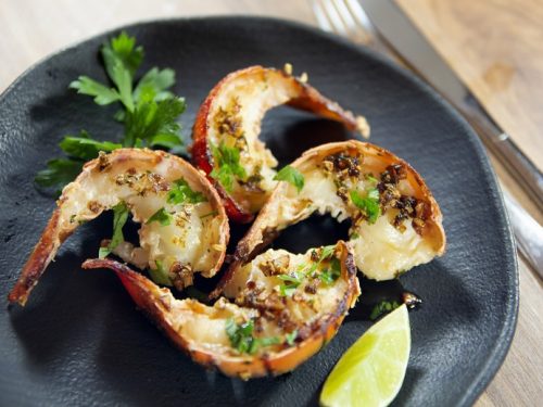 grilled lobster tails with herb garlic butter