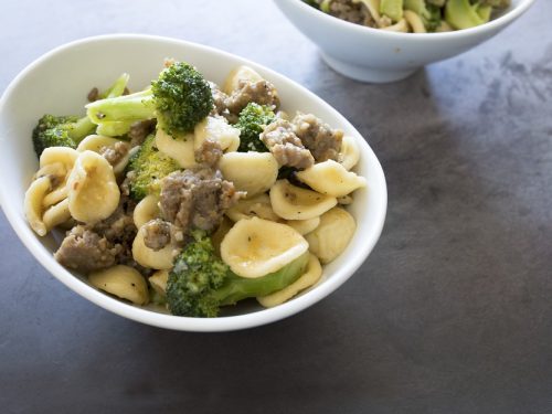 orecchiette with sausage and broccoli