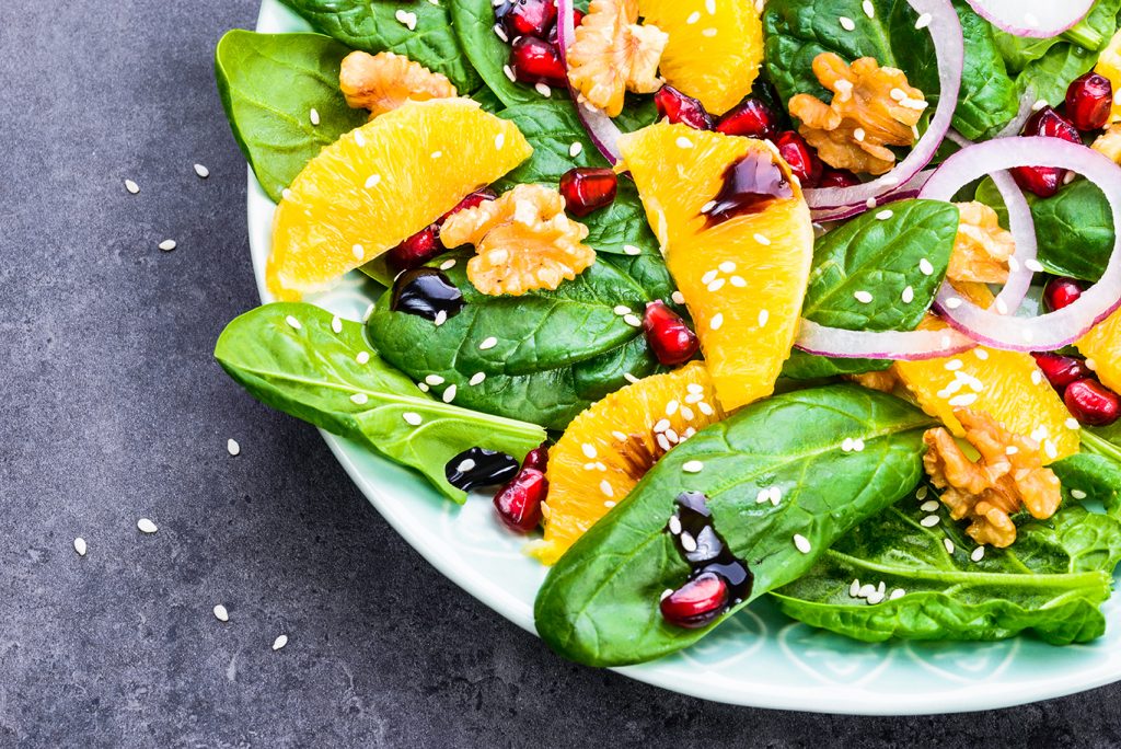 healthy pomegranate cobb salad