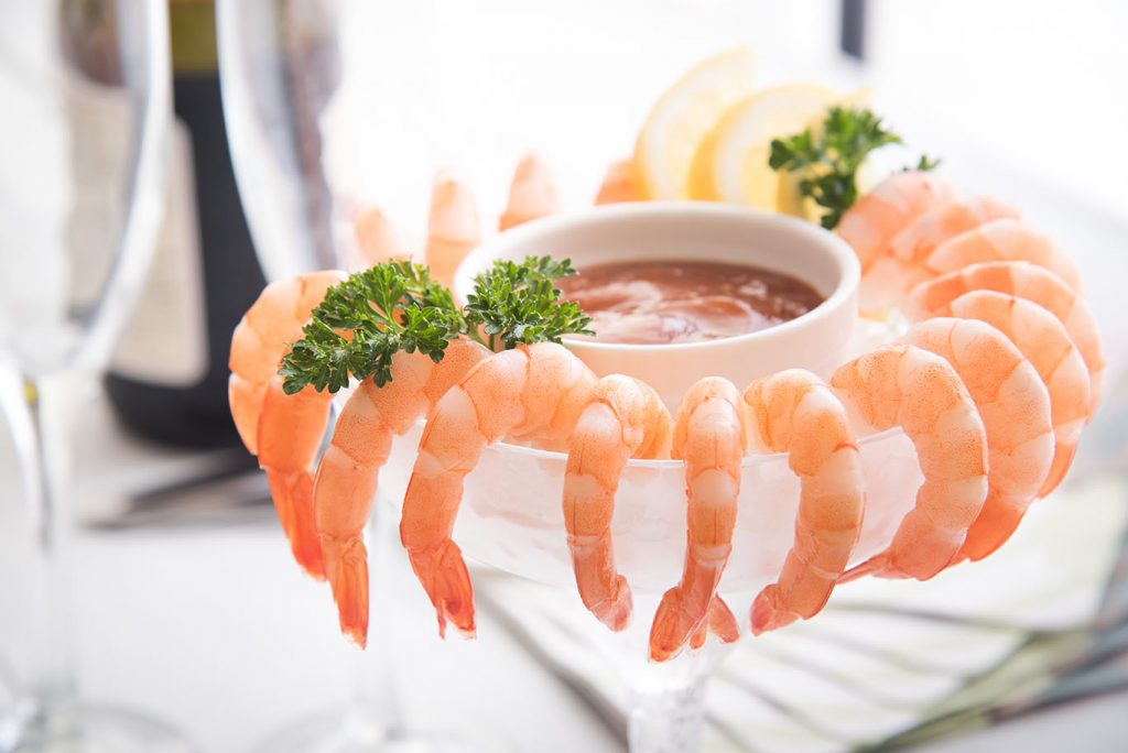 succulent shrimp cocktail