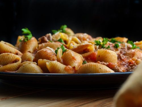 creamy beef pasta shells