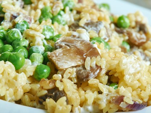 creamy mushroom orzo