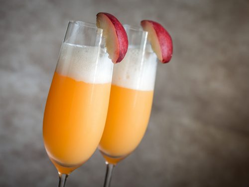 fresh bellini cocktail