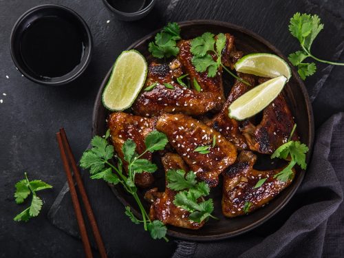 delicious honey sesame chicken wings