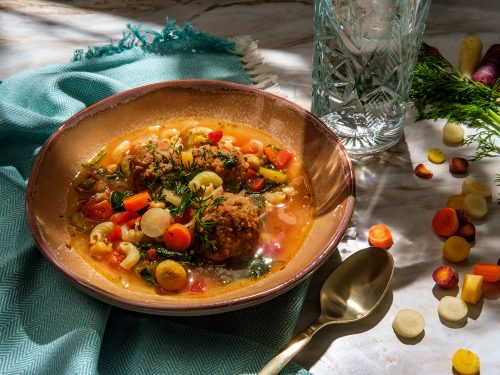 hearty meatball soup