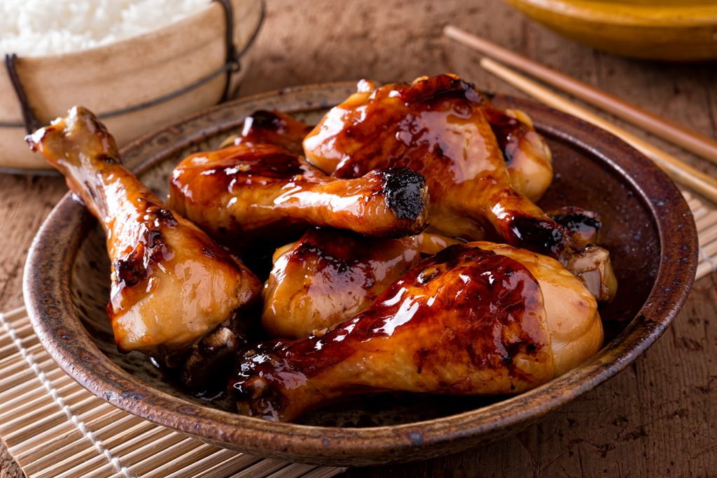 sticky chicken drumsticks