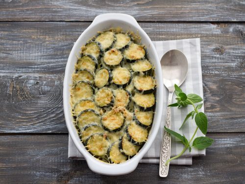 cheesy zucchini gratin