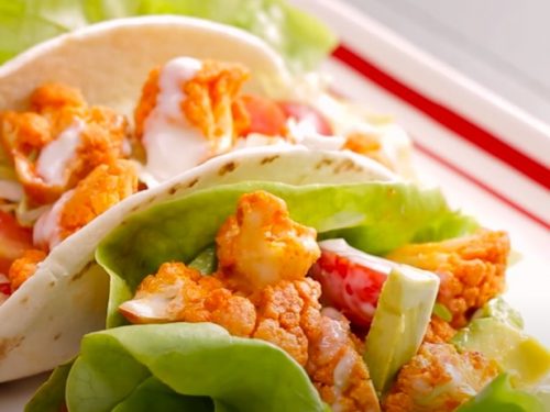 buffalo cauliflower tacos with ranch sauce recipe