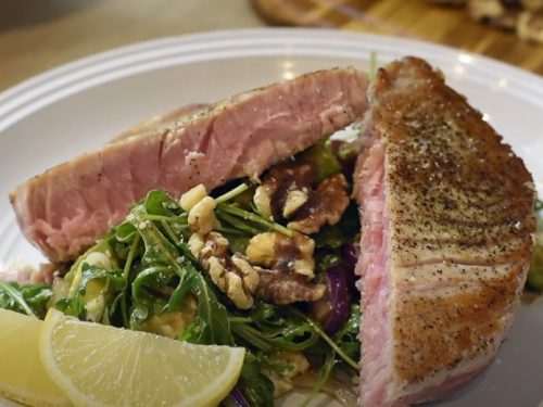 seared-tuna and radish salad recipe