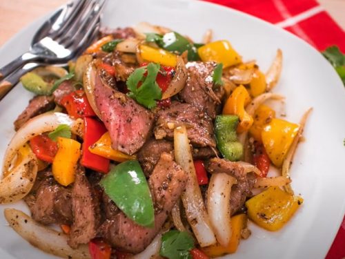 spicy thai steak and vegetable stir fry recipe