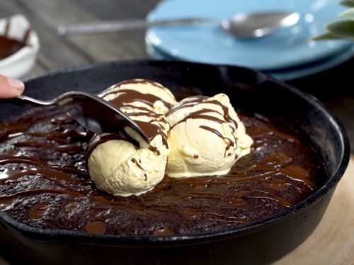 skillet brownie sundaes recipe