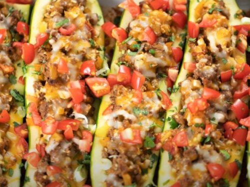 taco stuffed zucchini boats recipe