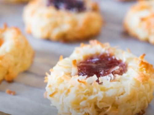 coconut-raspberry thumbprints recipe