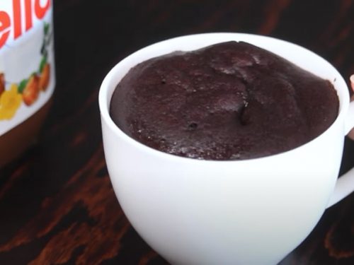 nutella microwave mug cake recipe