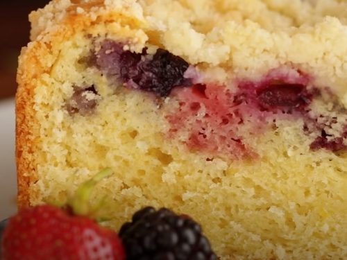 triple berry sour cream crumb cake recipe