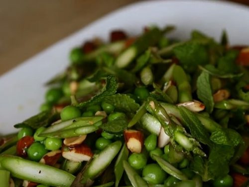 English Peas, Favas, and Asparagus with Mint Recipe