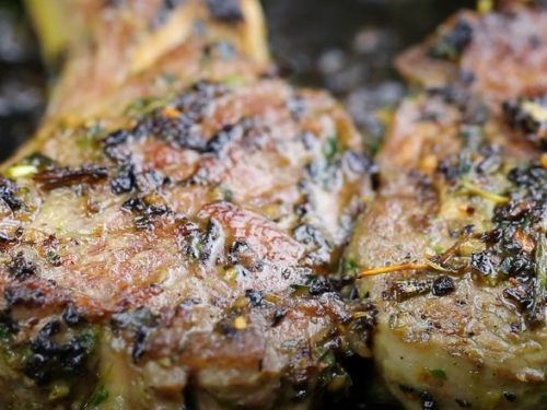 American Lamb Loin Chops with Anchovy Rub Recipe