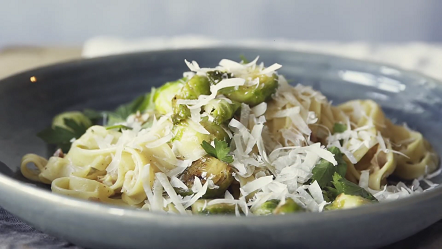 brussels sprout and parmesan pasta recipe