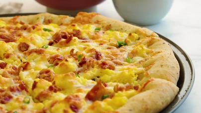 cheesy breakfast pizza recipe