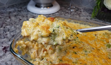 cheesy broccoli rice casserole recipe