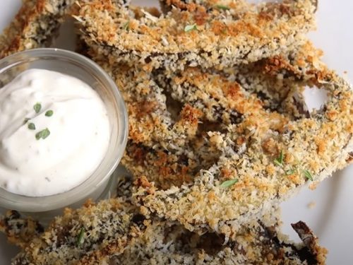 Cheesy Portobello Fries Recipe