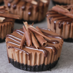 five-ingredient chocolate cheesecake cups recipe