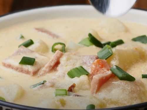 ham and potato cheddar soup recipe