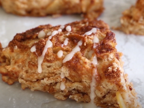 apple scones with spiced glaze recipe