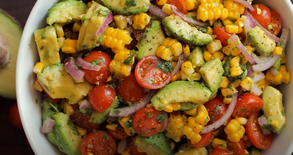 summer salad with avocado recipe