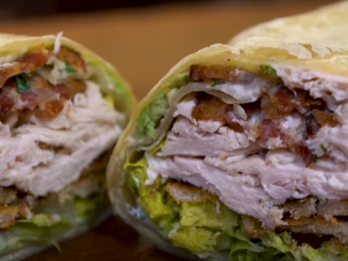 slow cooker chicken caesar salad wraps recipe