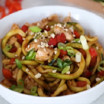 kung pao chicken zucchini noodles recipe