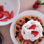 lemon belgian waffles with blueberry syrup recipe