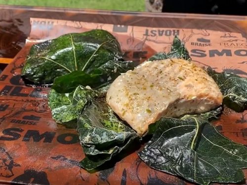 Salmon Wrapped in Fig Leaves Recipe