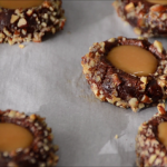 salted caramel turtle thumbprint cookies recipe