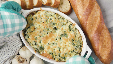 skinny three cheese spinach artichoke dip recipe