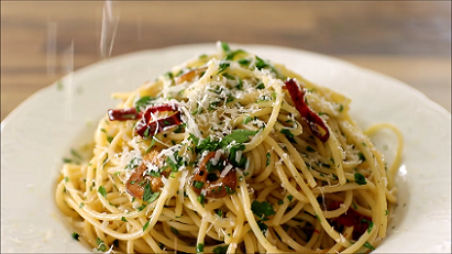 smoked turkey and leeks spaghetti recipe