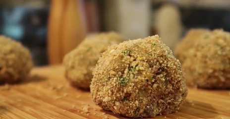 tasty fried eggplant balls