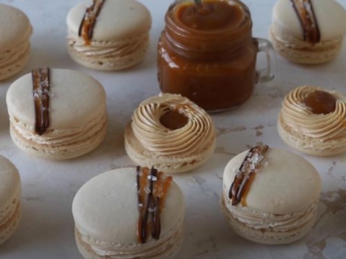 salted caramel cinnamon macarons recipe