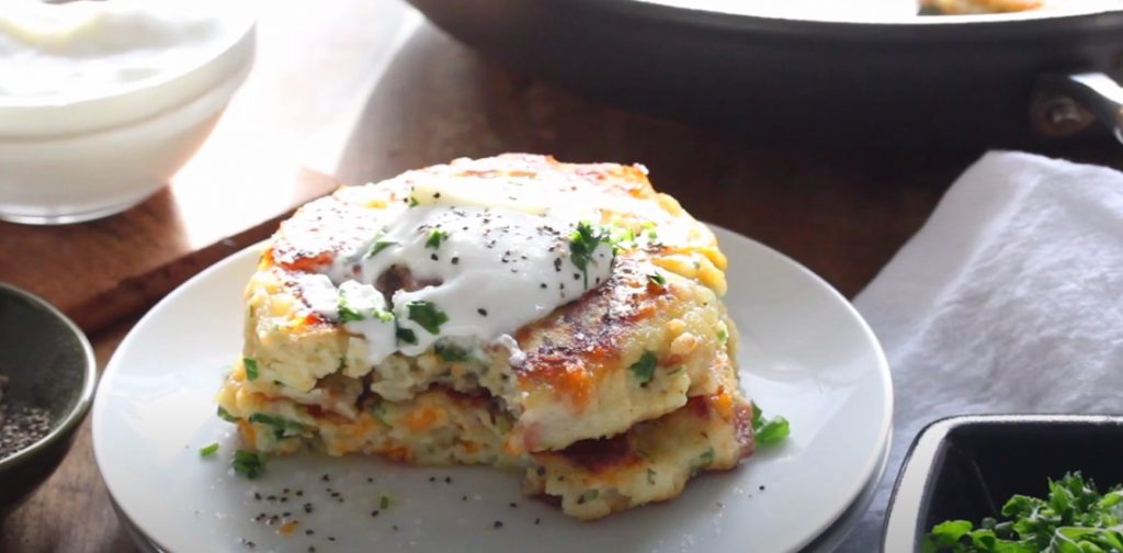 loaded mashed potato cakes recipe