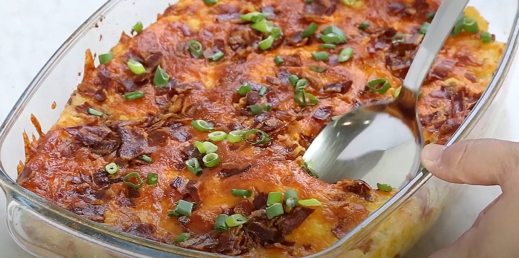 cheesy twice baked potato casserole recipe