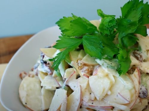 apple celery salad with yogurt dressing recipe