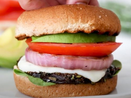 portobello mushroom burger with pesto mayo recipe