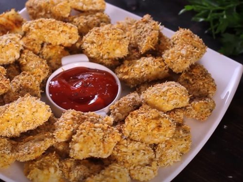 parmesan baked chicken nuggets recipe