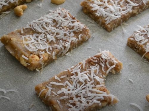 cashew coconut snack bars recipe