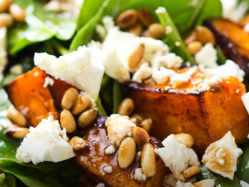 spinach and butternut squash salad