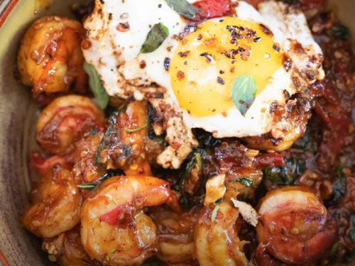 spicy shrimp with basil recipe