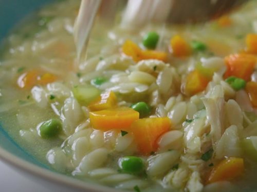 chicken meatball-and-orzo soup recipe