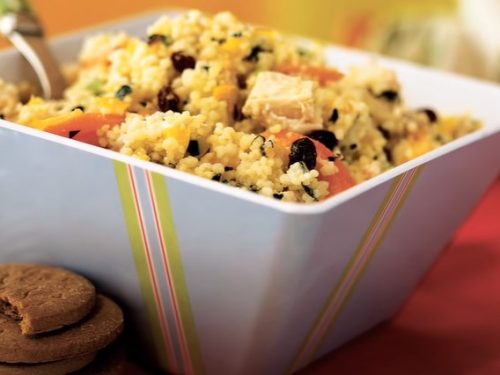 chicken and couscous salad with almonds recipe